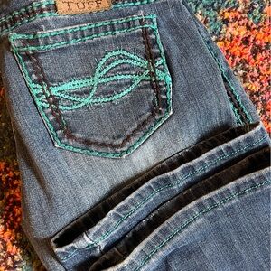 Cowgirl Tuff Co Turquoise Boot Cut Jeans